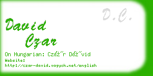 david czar business card